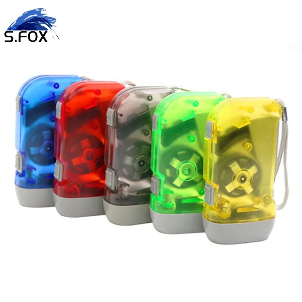 Outdoor Camping Emergency Flashlight Key Ring Mini Keychain Squeeze Light Micro LED Dynamo Flashlight