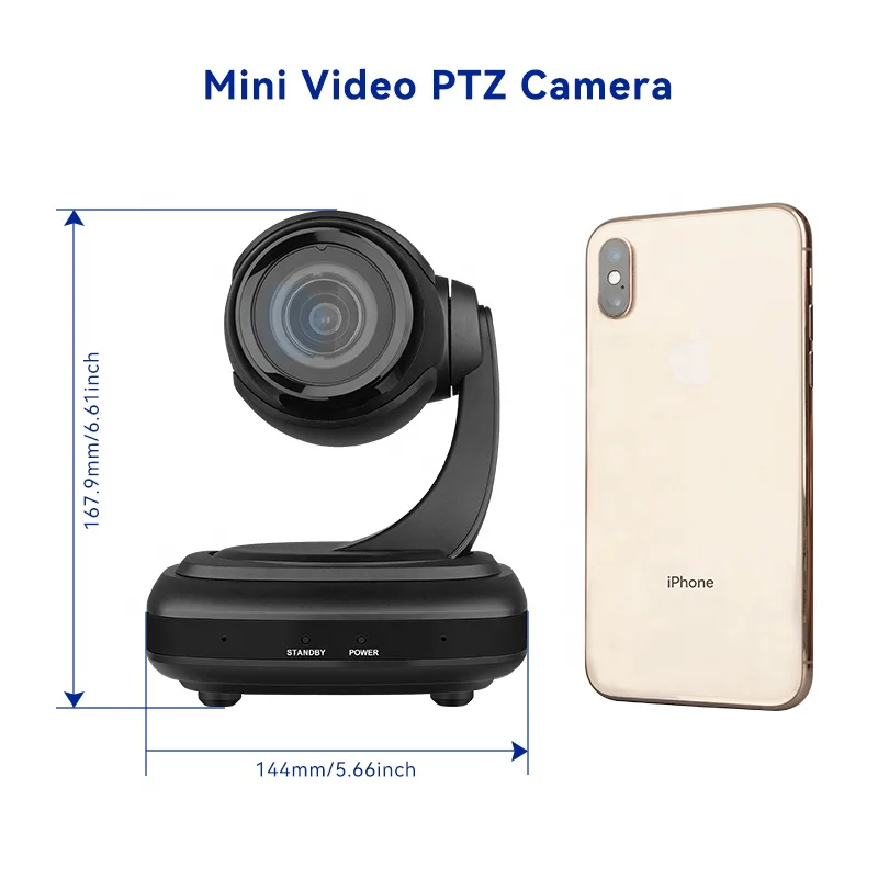 Rocware cost effective HD 1080P 3X Optical Zoom 16X Digital Zoom Mini PTZ USB video camera for zoom meeting google meet Teams
