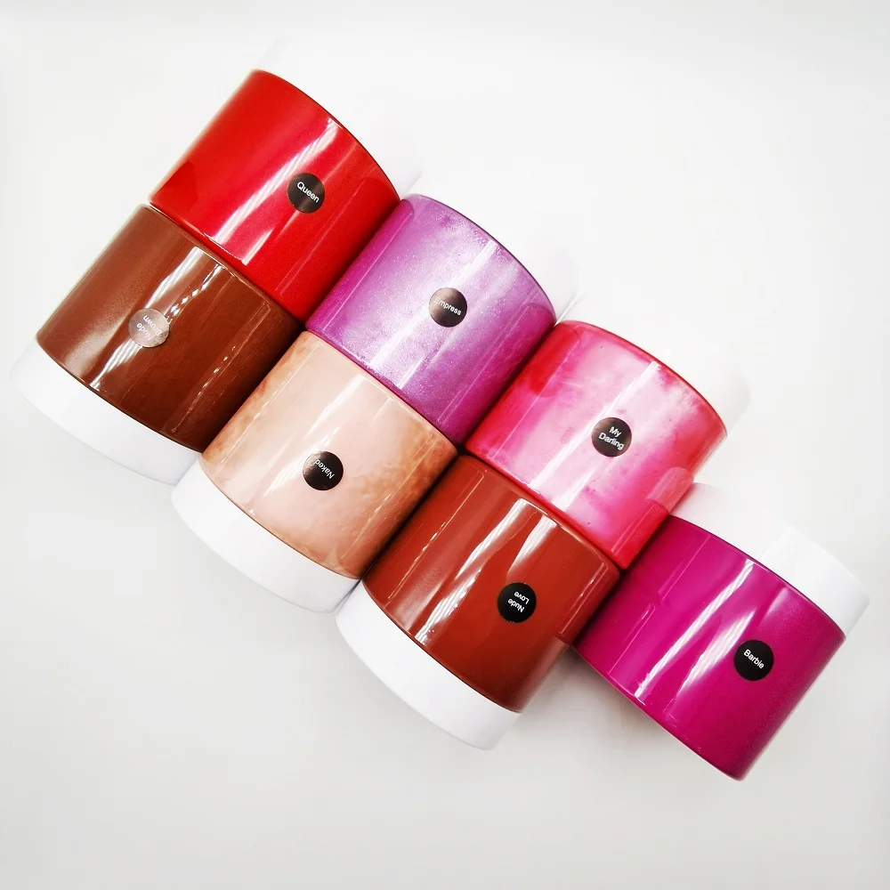 Wholesale 420g Jar of Lips Gloss Flavored  OEM Makeup Vendors Vegan Natural Plant Gold Shinny Large Versagel Lip Gloss Base