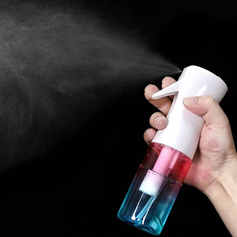 Custom 200ml 300ml 500ml plastic fine mist water Hair Salon Custom Empty Continuous Spray Bottle