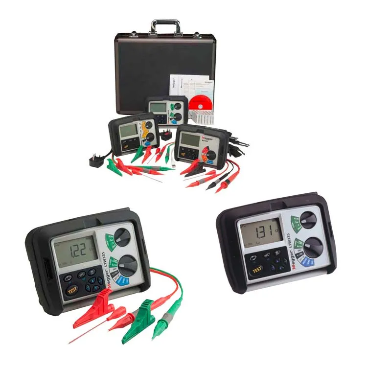 Megger LTW425-EU-BS Loop Impedance Tester (High Resolution) - Two Wire Non Tripping USB Plug Test Lead + unfused Lead Set