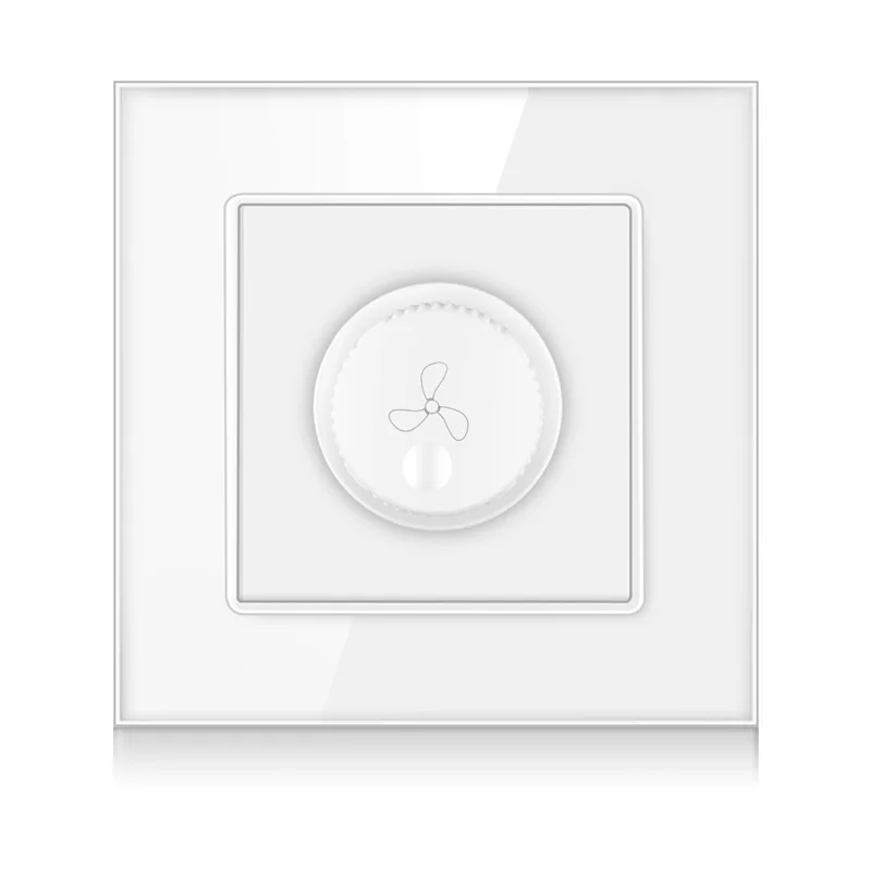 Tempered glass panel switches smart home wall speed control switch for fan