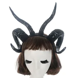 Женская повязка на голову, черная Готическая повязка на голову с четырьмя углами