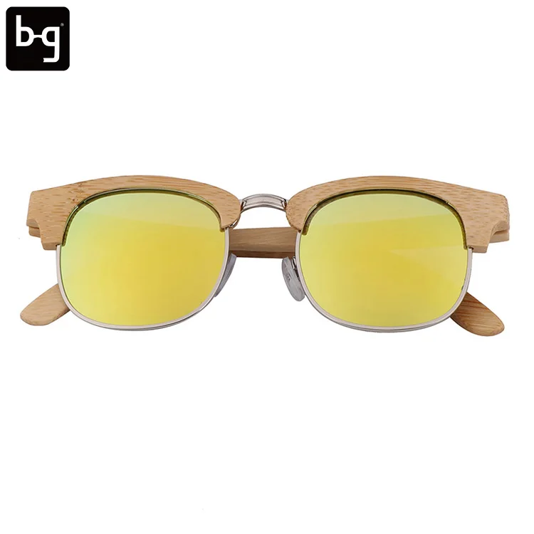 Bingo Wood New Eco Friendly Uv400 Protection Polarized Anti-Radiztion Specialized Bamboo Sunglasses
