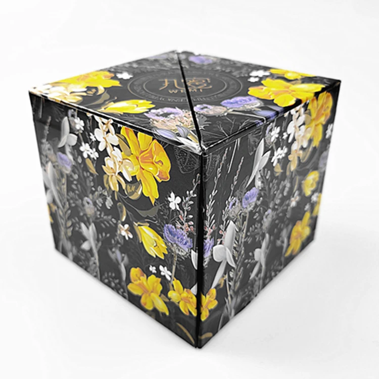 Luxury Multicolored Uv Glaze Custom Printed Double Door Cosmetic Perfume Gift Box With EVA Interior