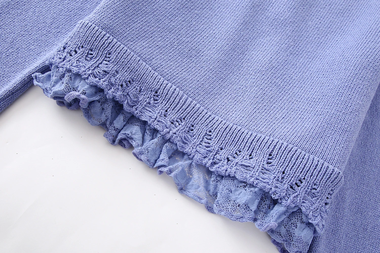 Long sleeve front lace up crew neck solid color casual fashion sweater cardigan for women