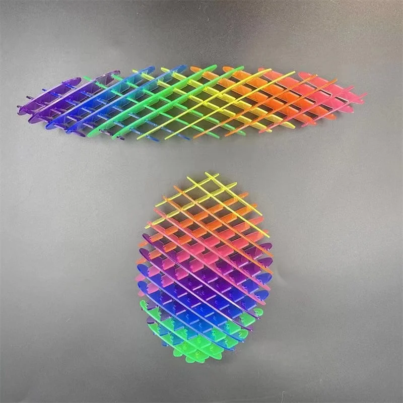 Rainbow  fidget Worm Toys Cool Pocket Toys Spring  Infinity Gadgets Kinetic Toy for Kids Adult Relieving Stress