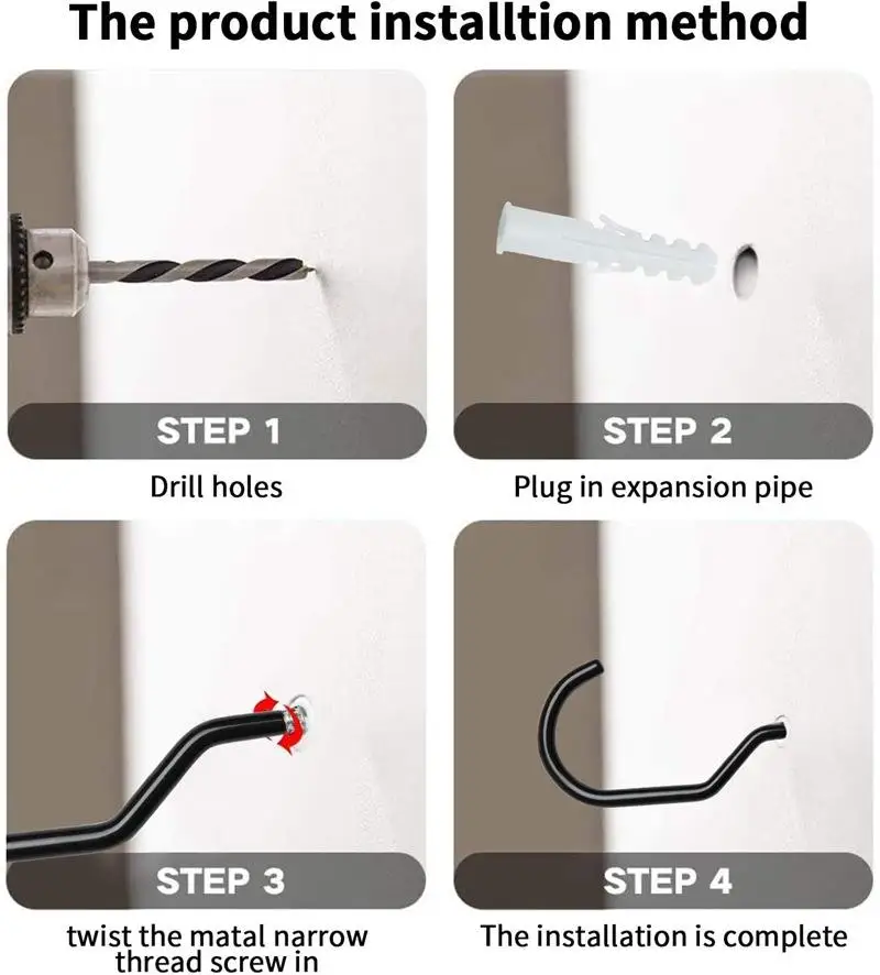 Display hooks cross-border garden storage tools Bicycle heavy duty metal screw wall hooks & coat racks 2025