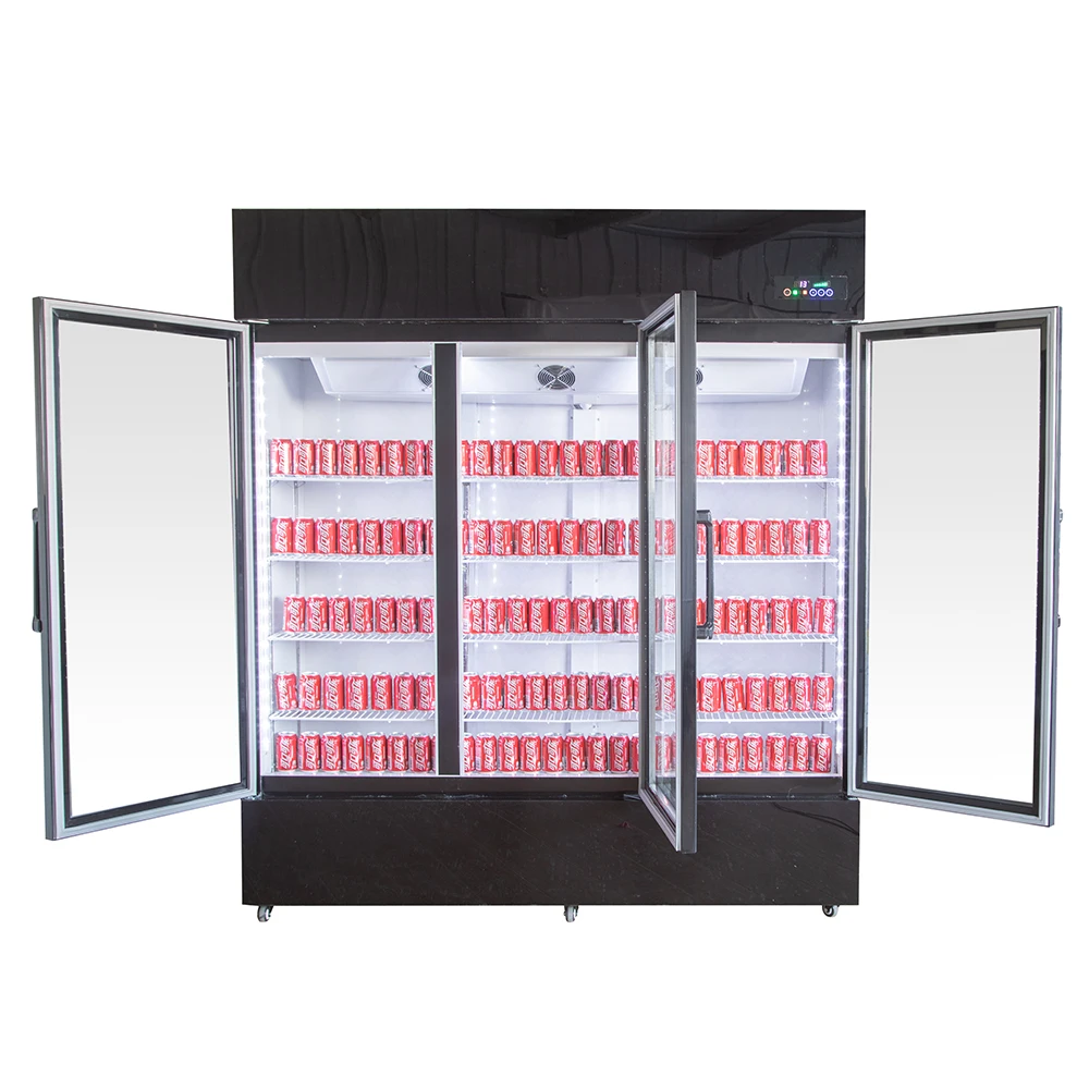 220V good performance display bar drinks freezer juice upright fridge