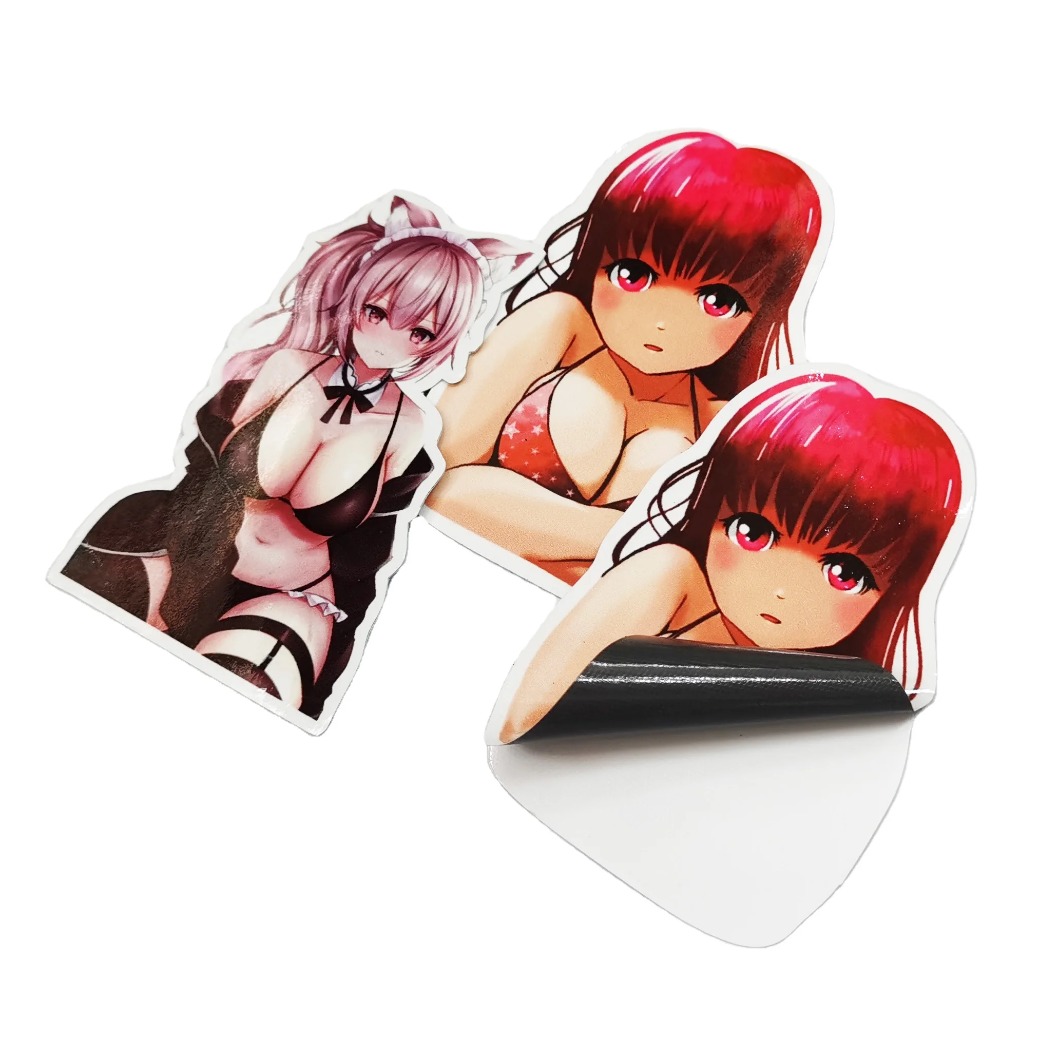 Custom UV Printing Waterproof Anime Stickers Laptop Bedroom Luggage Decoration Die Cut Sexy Stickers Factory Direct
