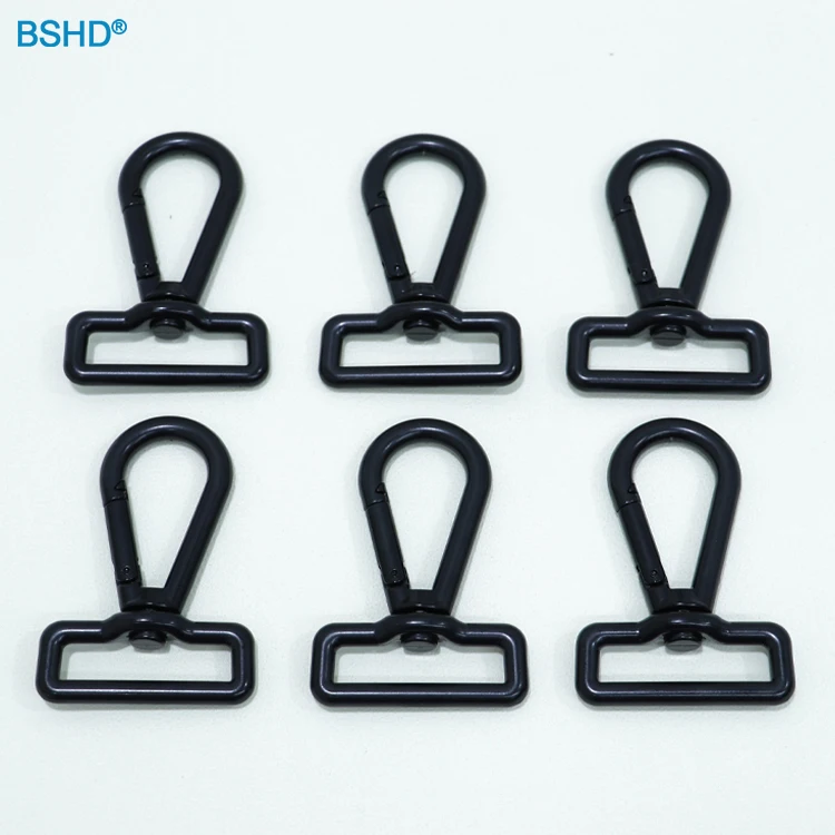 Wholesale High Quality Nickel Black Gun Metal Custom Engraved Logo 39*73mm Swivel Snap Hook For Handbag Strap