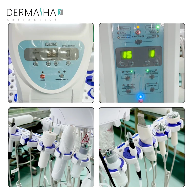 9 in 1 Multifuncional high frequency facial steamer beauty machine Water Spray Facial Care Beauty Machine Professional