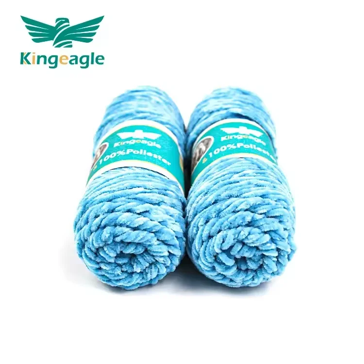 Kingeagle Hot Style 1ply Jumbo Hand Knitted Soft Wool Bulky Thread Crocheting Fuzzy Velvet Wholesale Chenille Yarn