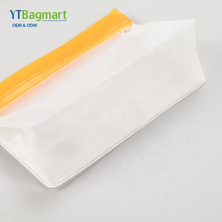 Custom Logo Reusable Bpa Free Snack Food Packaging Organizer Stand Up Pouch Ziplock Bag Food Freezer Storage Peva Sandwich Bags