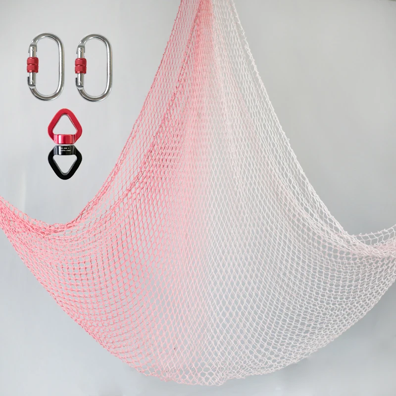 Воздушный гамак для йоги рыболовная сеть 100% Полиэстер градиент розовый цирковой акробатики воздушный Йога аппарат