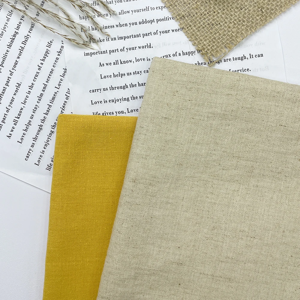 hot sale 55% linen 45% cotton breathable 145gsm solid color sand washing treatment soft linen