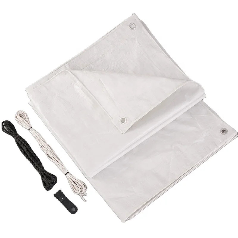 White Waterproof PE/PVC Tarpaulin Cover for Truck/Boat/Tent in China