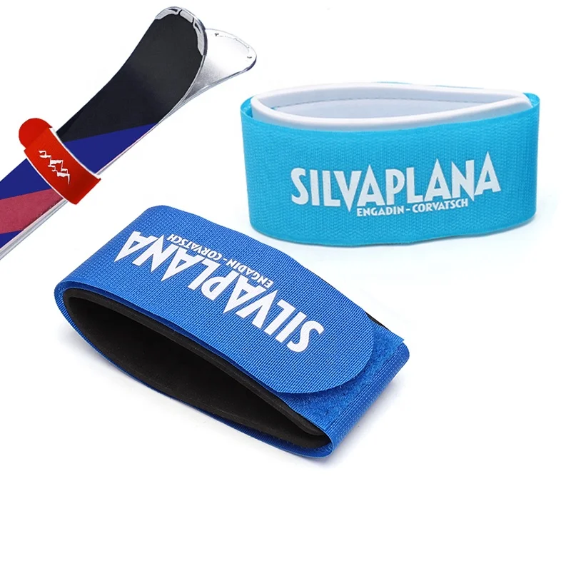 Adjustable 4pcs Pack Ski Ties Nylon Ski Binding Strap Snowboard Skis Carry Fastener Straps