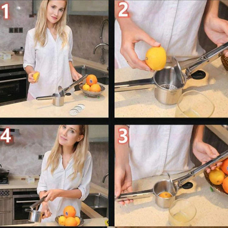 woman spaghetti sauce potato press herb cutter press noodle paper brick maker press small mash potato squeezer masher