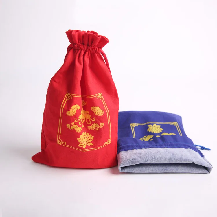 Wholesale custom logo canvas travel cosmetic drawstring bag canvas travel bag