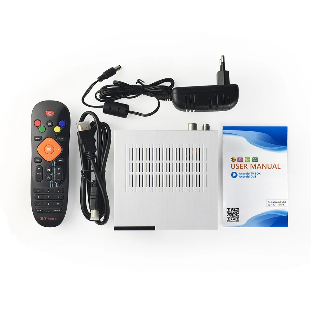 
GTmedia GTC Android+DVB-S2+T2/Cable/ISDBT/ATSC 2GRAM+16GROM 4K Android TV Box WIFI With BT 