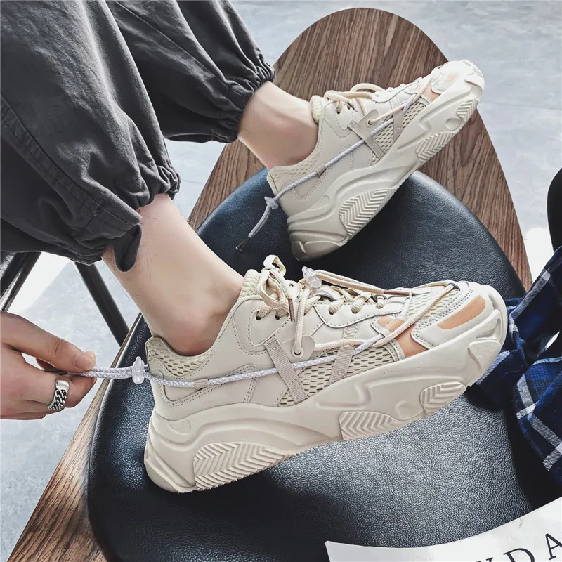 2020 Men Shoes Casual Men Lace-up Dad shoes Breathable Fashion Platform sneakers Shoes For Men Zapatos de hombre