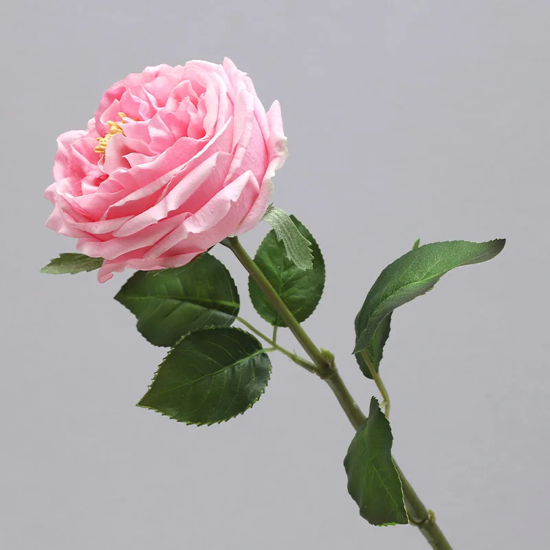Wholesale latex real touch artificial rose flowers coated faux silk austin roses flowers single bulk fake flowers for home decor