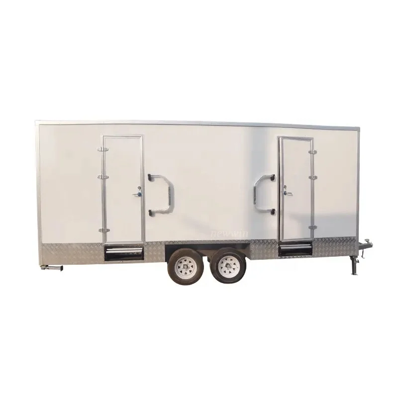 NEWWIN Outdoor Mobile Toilets Trailer and Sinks Bathroom Portable Restroom Toilet Luxury Toilet Trailer
