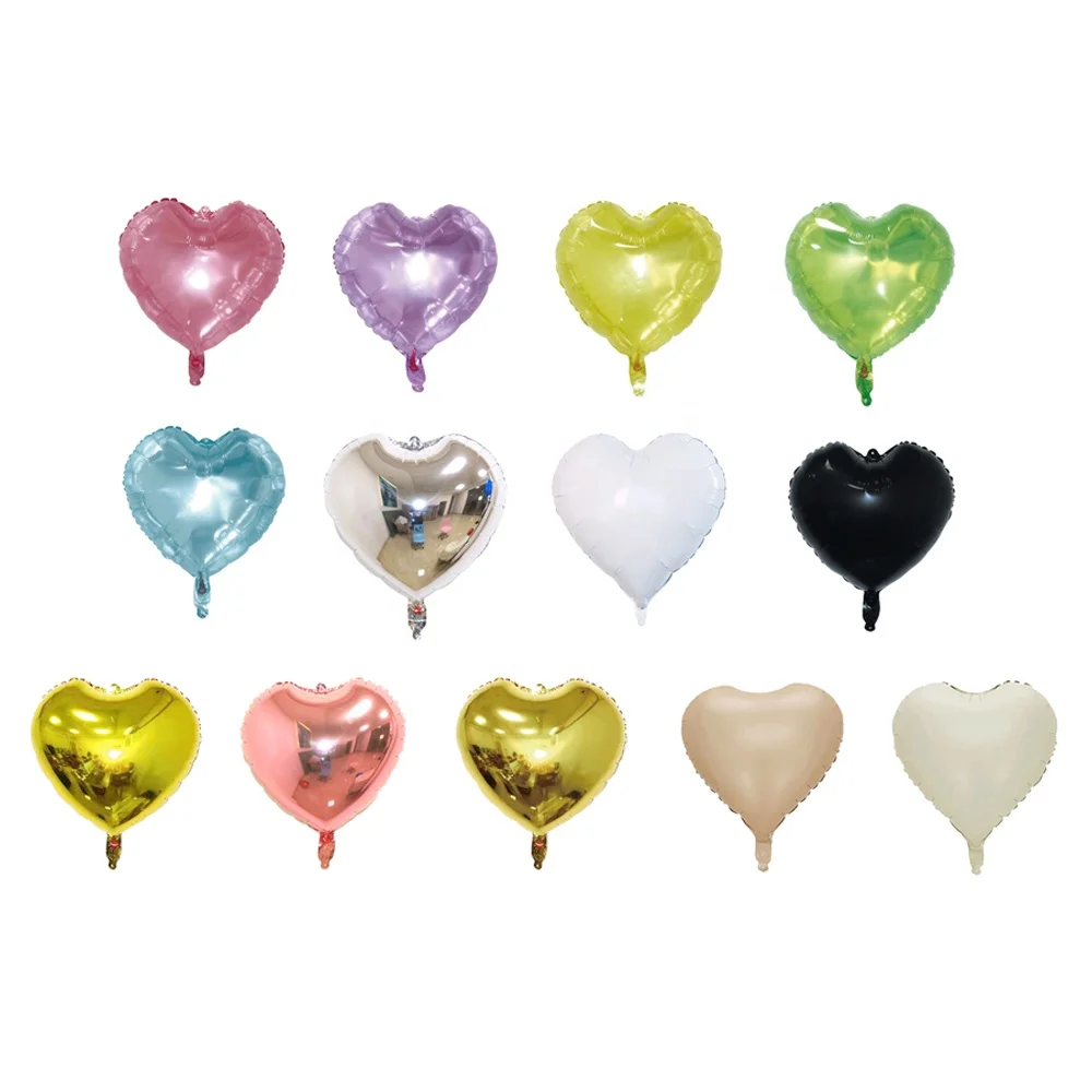 BONA chinese balloon customized pack of 100 red and white small heart foil balloons