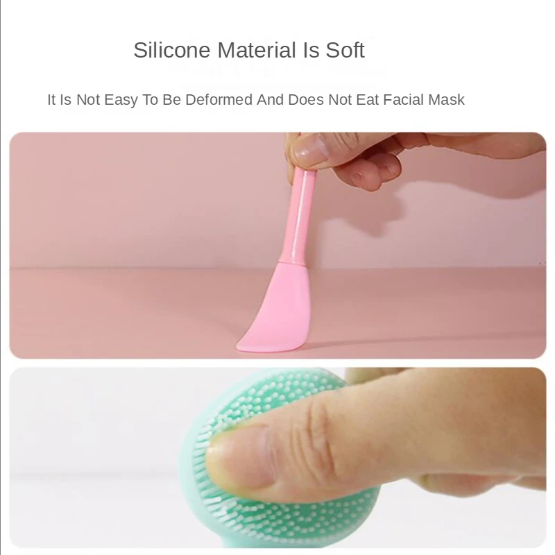 Силиконовая щетка для лица, ручные инструменты для красоты, очищающее средство для лица, щетка для чистки с мягкой щетиной, двусторонние массажные щетки