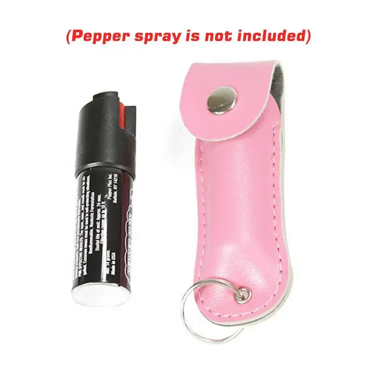 
OC Pepper Spray Holder Pouch Leather Case Protective spray holster Leather case with key ring for MK3 Canister 