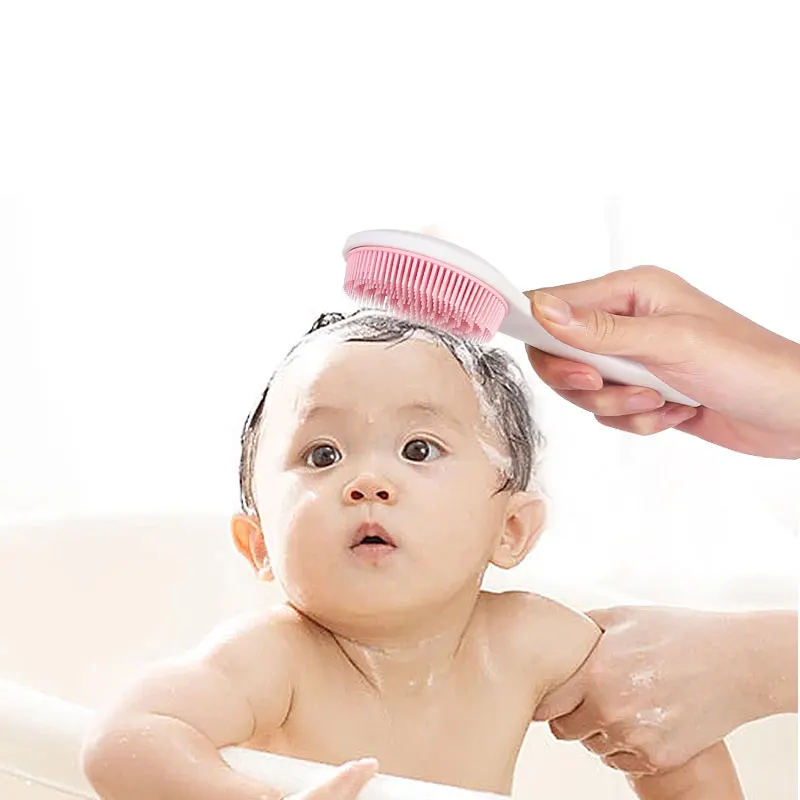 Baby Hair Brush and Comb Set Silicone Baby Brush and Comb Set with Mirror 3 in 1 Super Soft Infant Grooming Kit