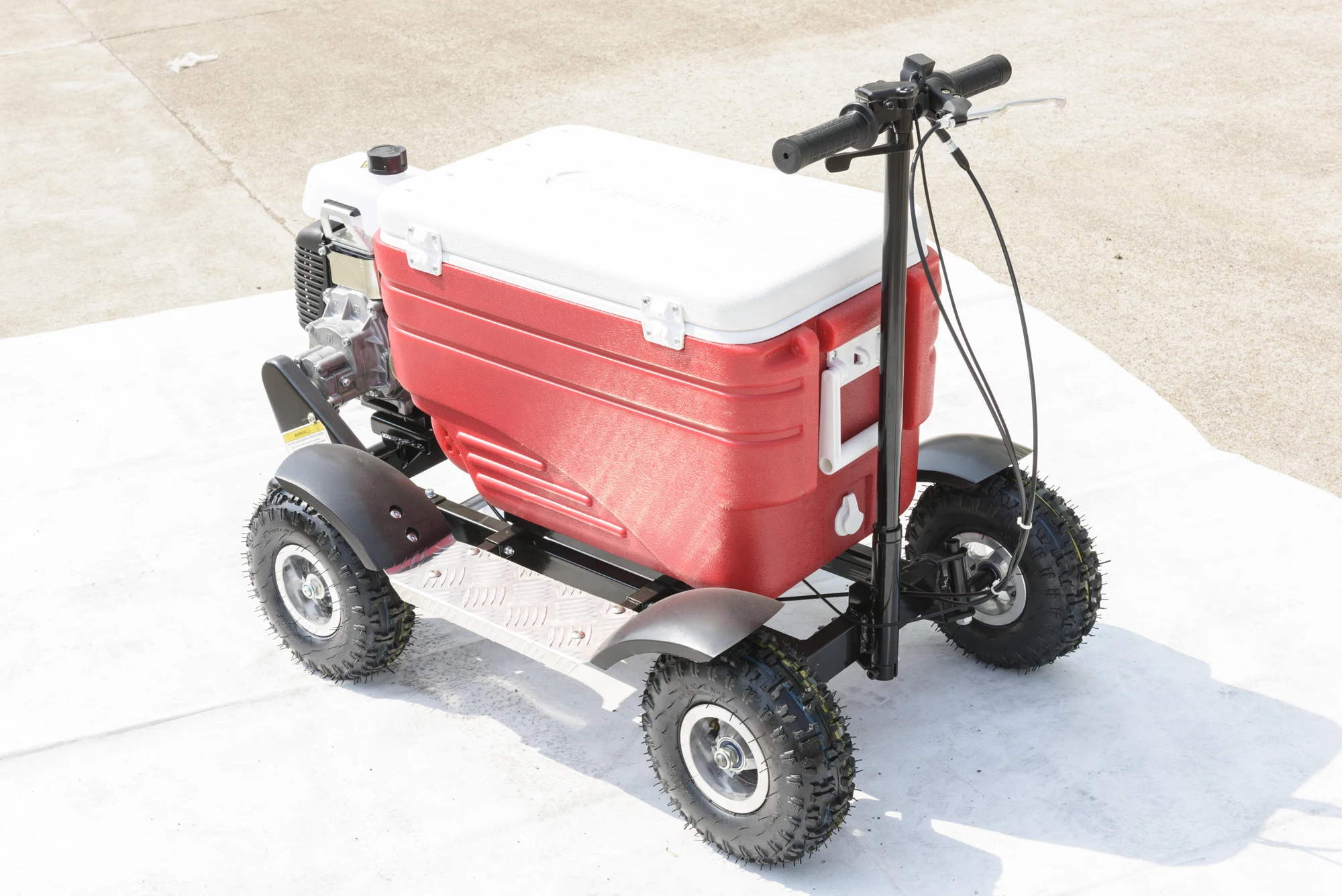 High Efficient Food Keeper Outdoor Camping Using Disk Brake Electric Motorized Cooler Scooter