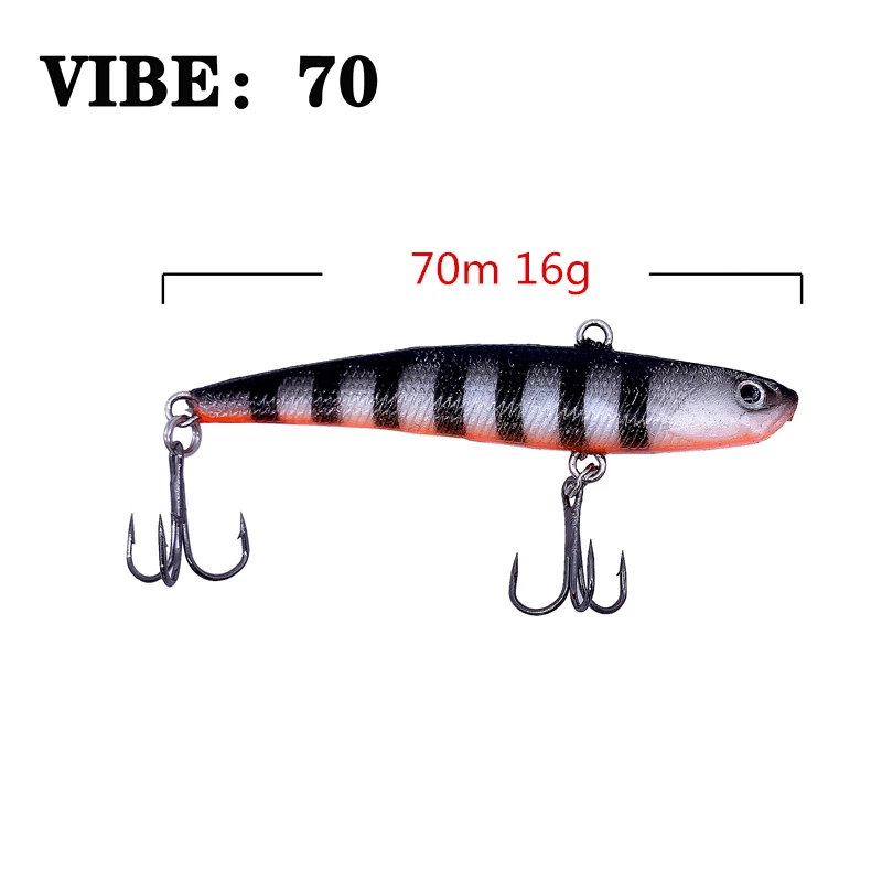 Winter VIB Balancer Fishing Lure with Lead Bait Diving Swivel Jig Wobbler Lure Ice Sea Fishing Tackle