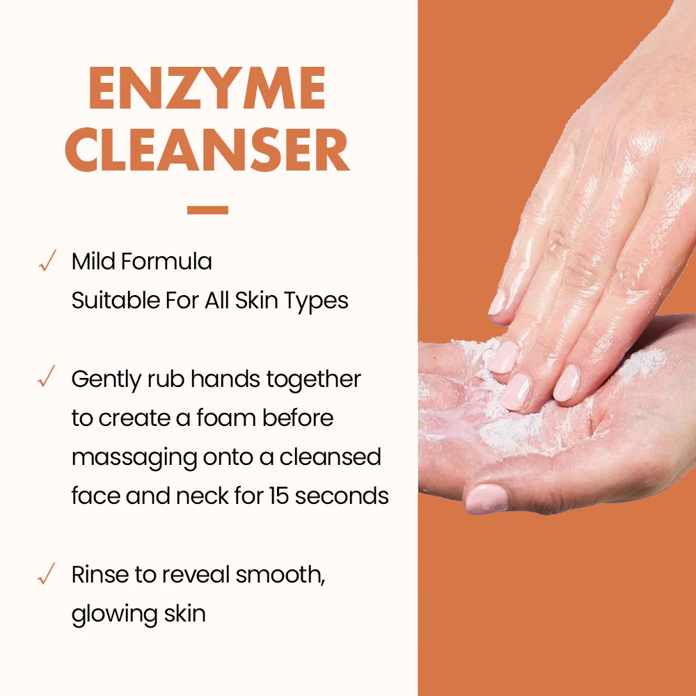 Custom Enzyme Rice Powder Face Wash Gentle Scrub Exfoliation Deep Pore Cleansing Soothe Skin Brightening Face Cleanser Powder