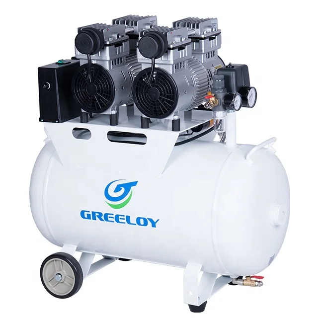 2Hp Oilless Medical Grade 60L Air Compressor for Dental Chairs Use