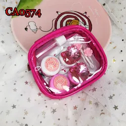 VIVIGO special pink sweety KT with diamond 2pairs set contact lens case, PU bag CA0574