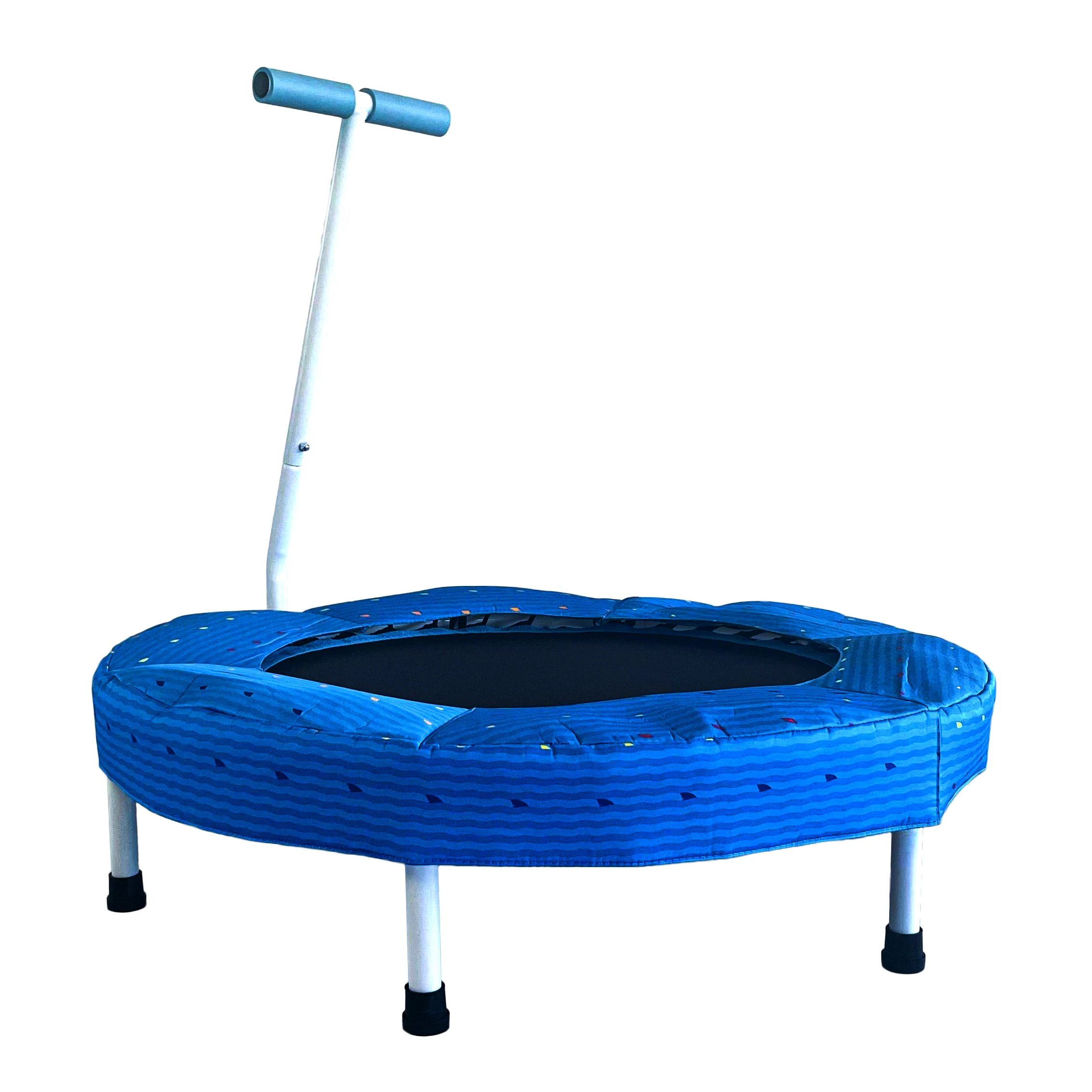 Cheap Custom Color Single Toddler Trampoline Children Indoor Protective Cover Elastic Mesh Folding Mini Baby Trampoline for Kids