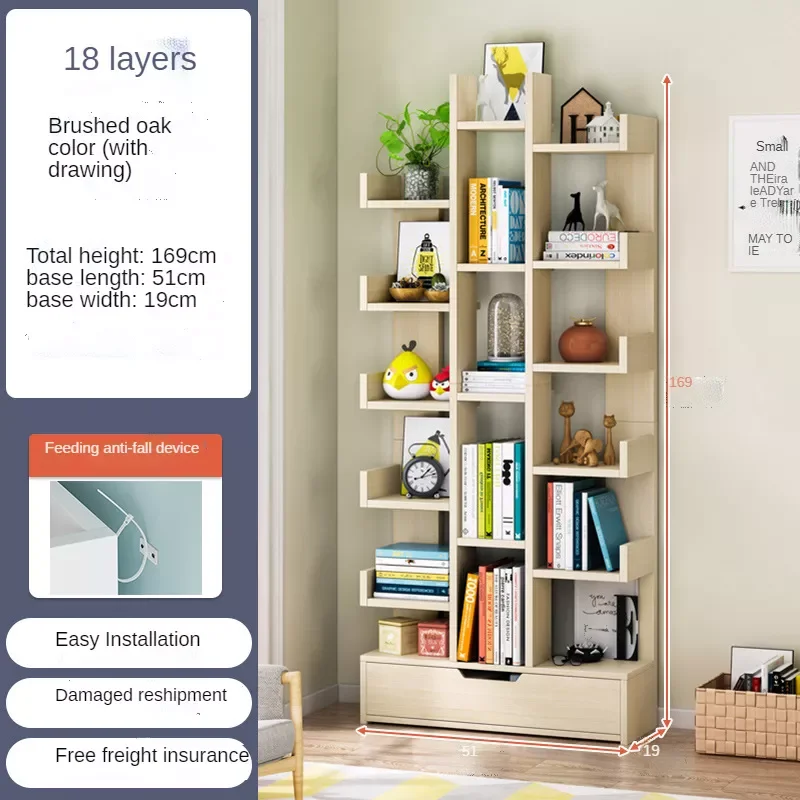 Современная креативная книжная полка, деревянный книжный шкаф, книжный шкаф для хранения магазинов