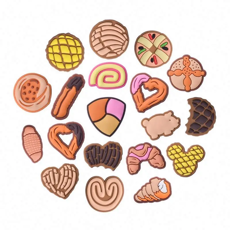 Wholesale New Trends clog Charms Decoration Halloween Food Thanksgiving Day Christmas Day singer tylor Custom PVC for