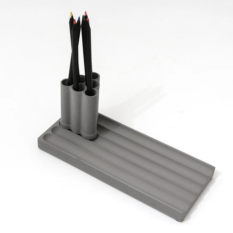 Good price of New product concrete pen holder multi-functional phone stand multi-functional office supplies