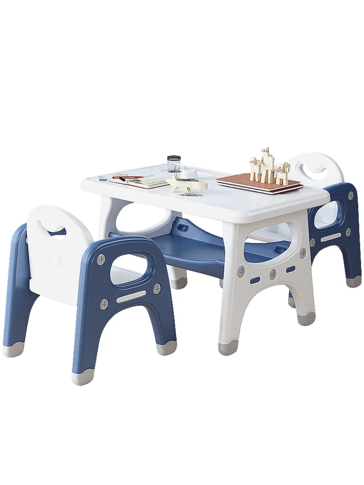 Nordic Children Furniture Baby Feeding Table Plastic Low Dining Tables And Chair Set Kindergarten Kids Study Table With Chair
