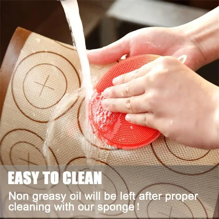 2 Pack Non-Stick Silicone Baking Mat Set Heat Resistant Cookie Sheets for Baking and Rolling Kneading Cooking Pastry Tools