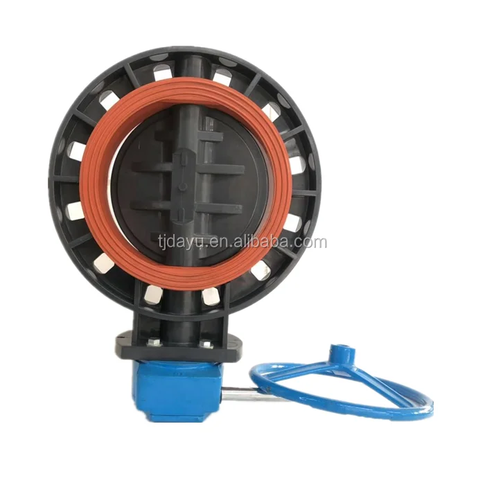 Since 2009 Durable Quality Stainless Steel Reduction Gearbox Pvc-u Clamp butterfly Valve Dn50 to Dn400