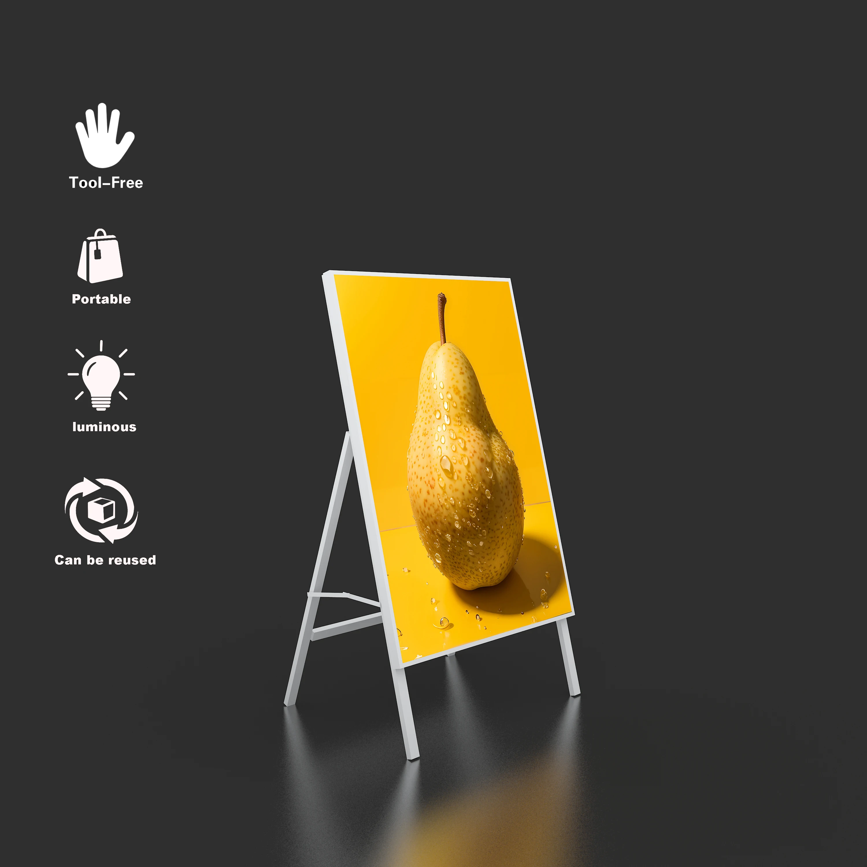 Anew Factory SEG Poster Outdoor Floor Stand Advertising Light Boxes tool free LED Poster Aluminum Frame for Advertising Poster