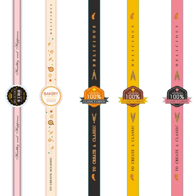 Brand Logo Vinyl Sticker Baking package Box Cake Packaging Custom Color Self-adhesive Label Set Sticker Sheets