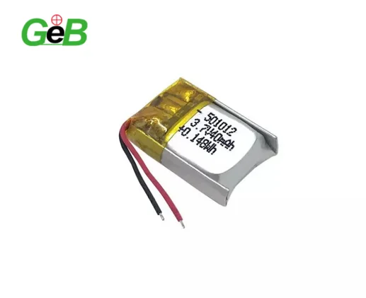 GEB Factory Price 3.7 volt lipo battery 501012 40mAh small rechargeable lithium polymer battery