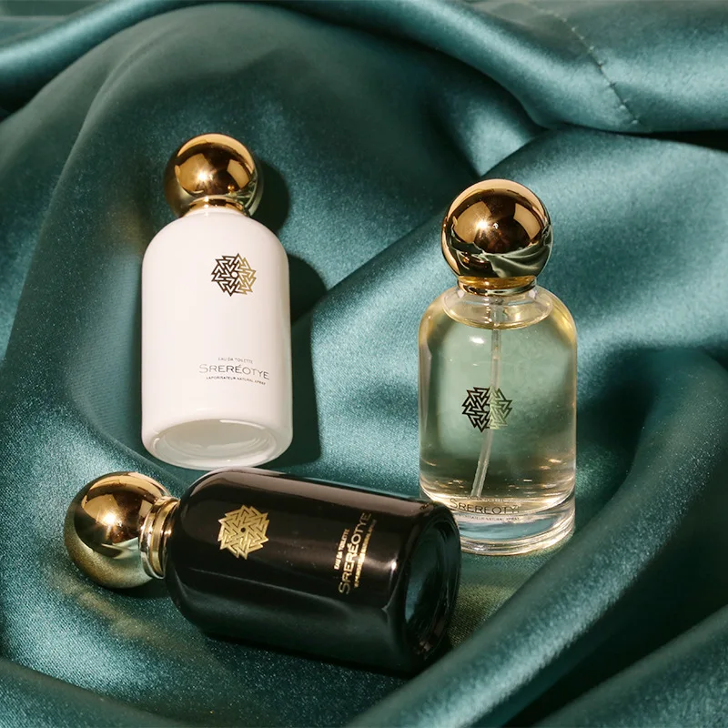 New Design Cylinder Empty Perfume Bottle Packaging Custom Luxury White black 30ml 50ml 100ml perfume spray glass bottle