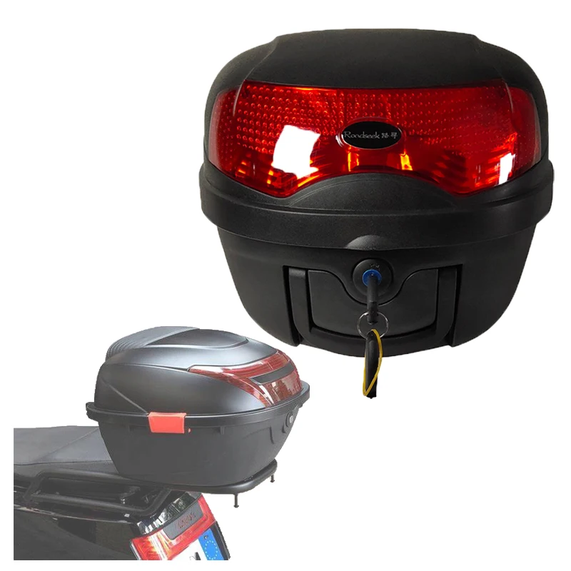 Portable and detachable portable trunk storage box with bottom plate for oversized motorcycle trunk