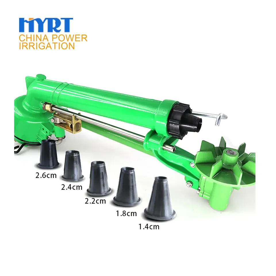 HYRT agriculture sprayers irrigation equipment big rain gun sprinkler for farm irrigation system 360 adjustable elevation vortex
